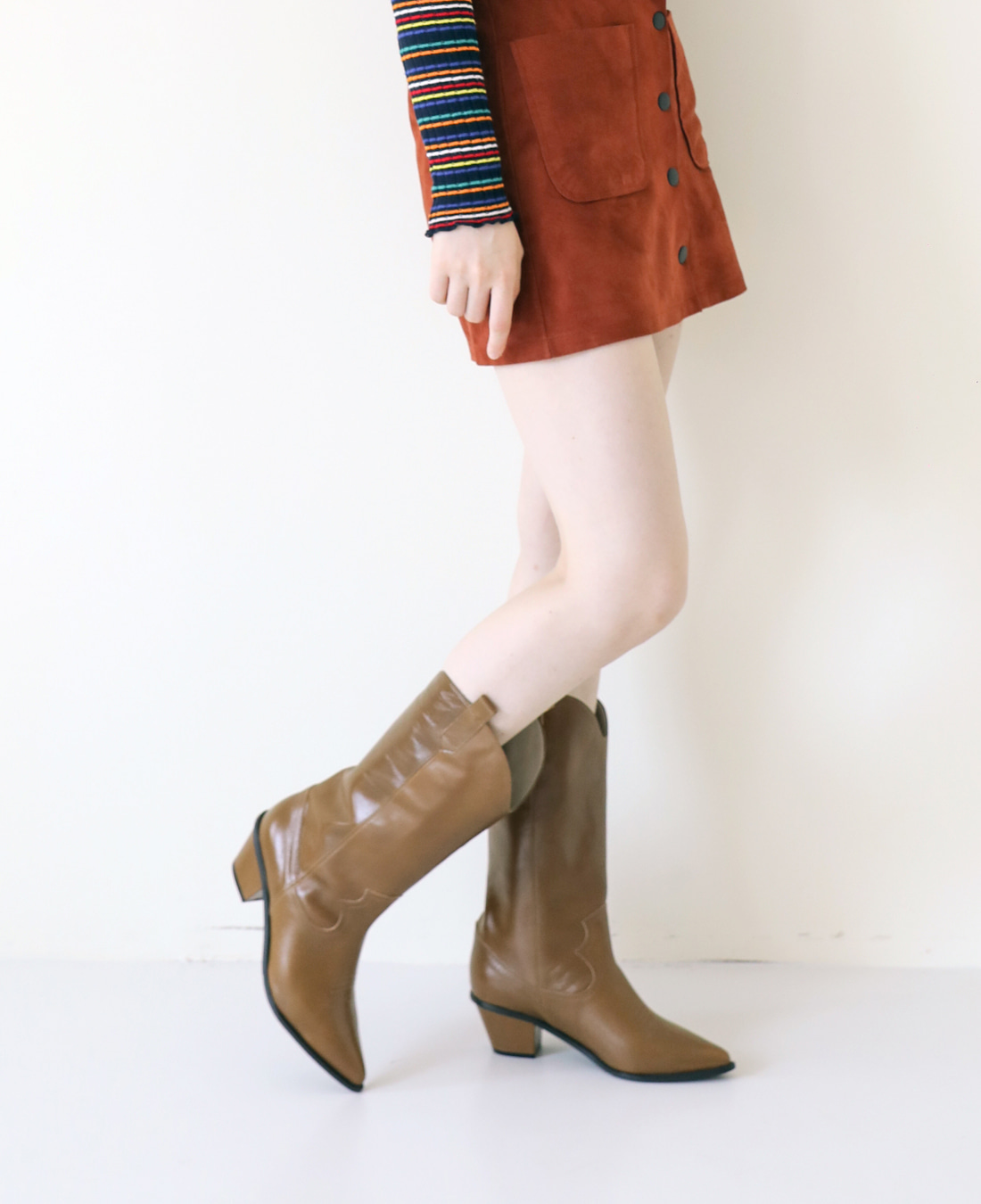 Western Boots (Peanut Brown)